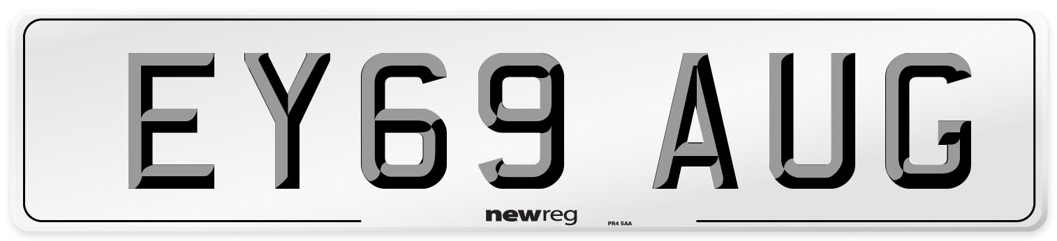 EY69 AUG Number Plate from New Reg